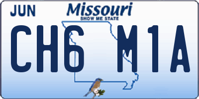 MO license plate CH6M1A