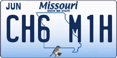 MO license plate CH6M1H