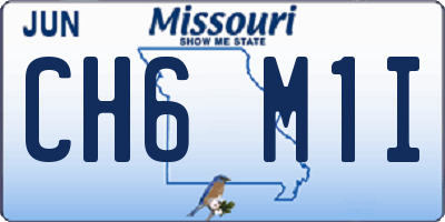 MO license plate CH6M1I