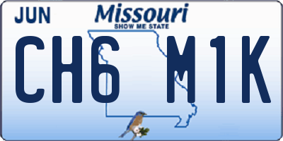 MO license plate CH6M1K