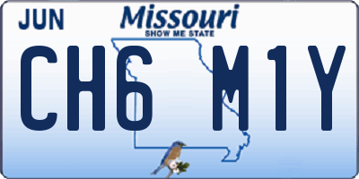 MO license plate CH6M1Y