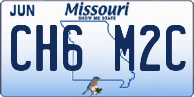 MO license plate CH6M2C