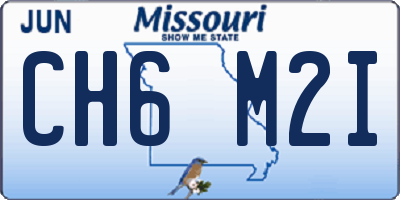 MO license plate CH6M2I