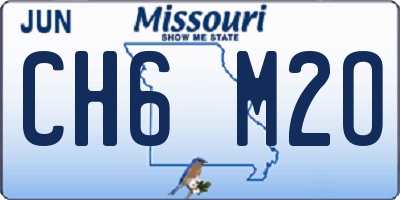 MO license plate CH6M2O