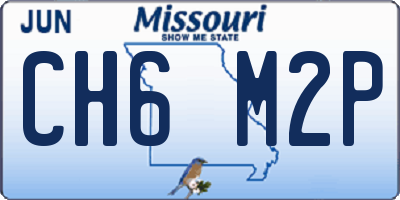 MO license plate CH6M2P