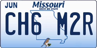 MO license plate CH6M2R