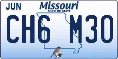 MO license plate CH6M3O