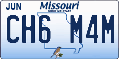 MO license plate CH6M4M