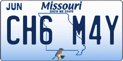 MO license plate CH6M4Y