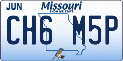 MO license plate CH6M5P