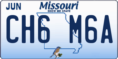 MO license plate CH6M6A