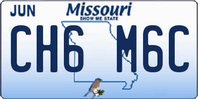MO license plate CH6M6C