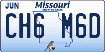 MO license plate CH6M6D
