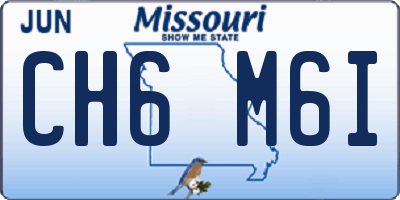 MO license plate CH6M6I