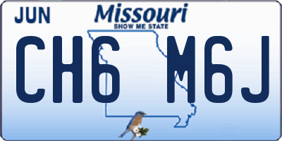 MO license plate CH6M6J