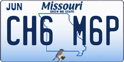 MO license plate CH6M6P