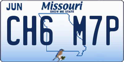 MO license plate CH6M7P