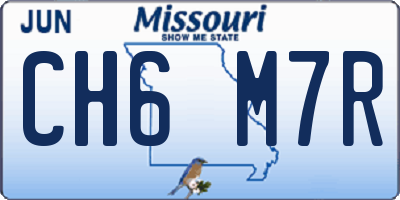 MO license plate CH6M7R