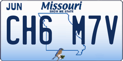 MO license plate CH6M7V