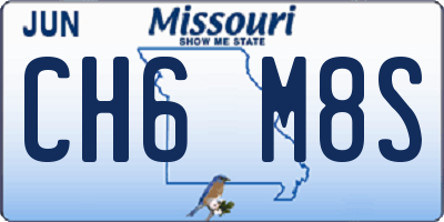 MO license plate CH6M8S