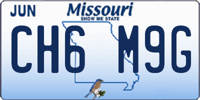 MO license plate CH6M9G
