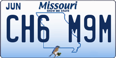 MO license plate CH6M9M