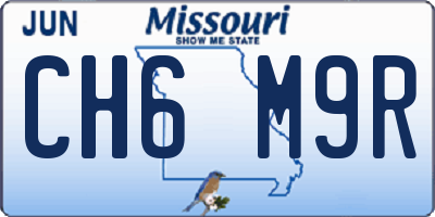 MO license plate CH6M9R