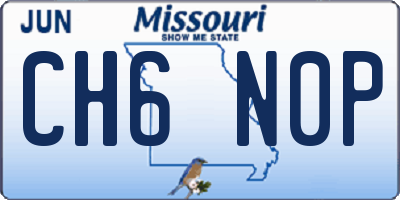 MO license plate CH6N0P