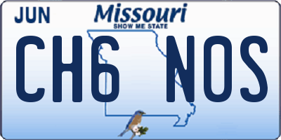 MO license plate CH6N0S