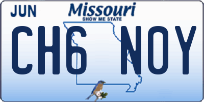 MO license plate CH6N0Y
