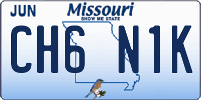 MO license plate CH6N1K