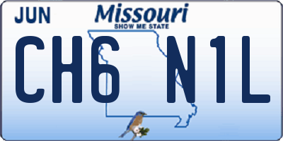 MO license plate CH6N1L