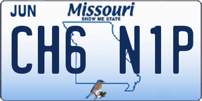 MO license plate CH6N1P