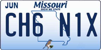 MO license plate CH6N1X