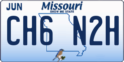MO license plate CH6N2H