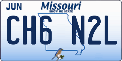 MO license plate CH6N2L
