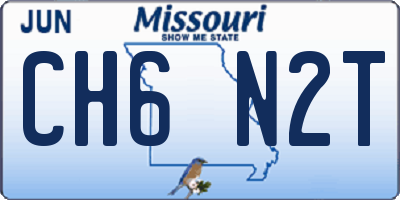 MO license plate CH6N2T