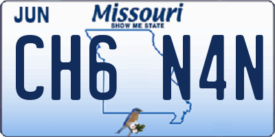 MO license plate CH6N4N