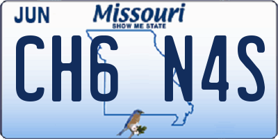 MO license plate CH6N4S
