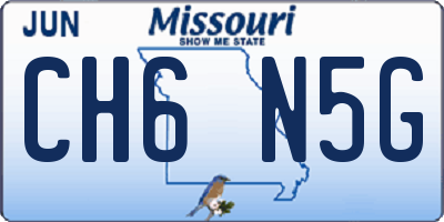 MO license plate CH6N5G