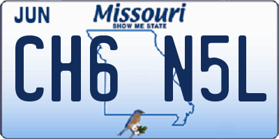 MO license plate CH6N5L