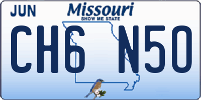 MO license plate CH6N5O