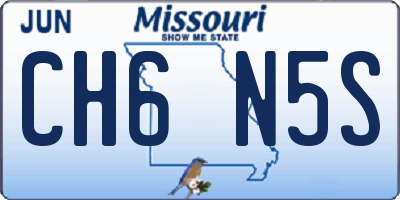 MO license plate CH6N5S