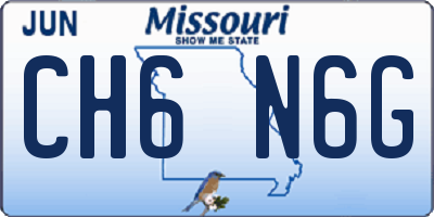 MO license plate CH6N6G