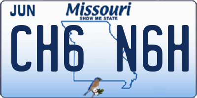 MO license plate CH6N6H