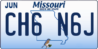 MO license plate CH6N6J