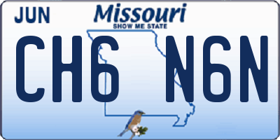 MO license plate CH6N6N