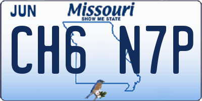 MO license plate CH6N7P