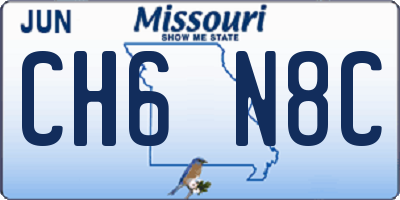 MO license plate CH6N8C