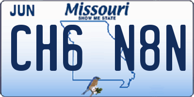 MO license plate CH6N8N